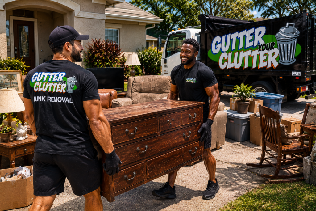 Gutter Your Clutter crew doing estate cleanout in Orlando
